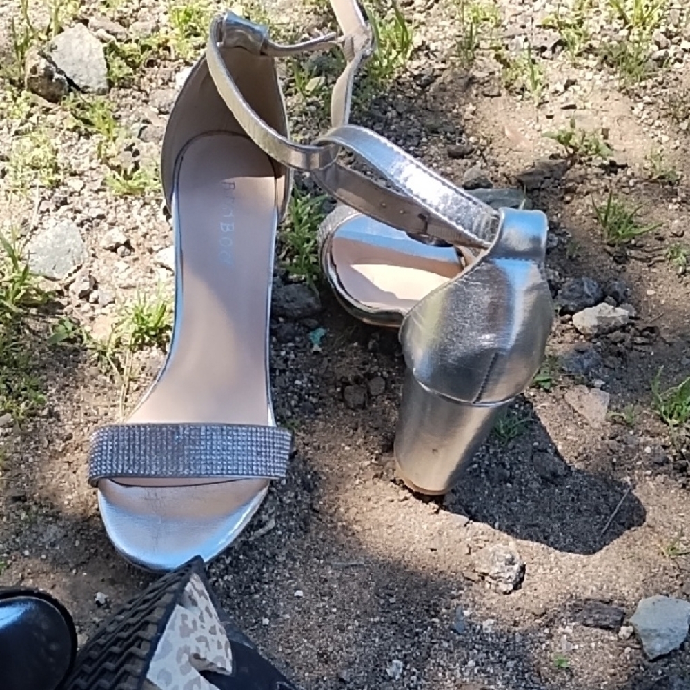 Elegant Silver Women's Heels